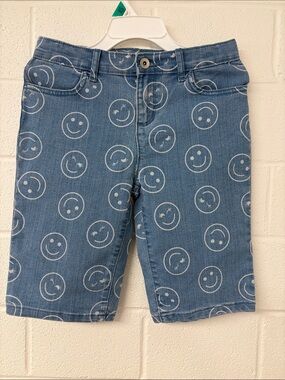 The Children's Place Blue Denim Smile Print Shorts
